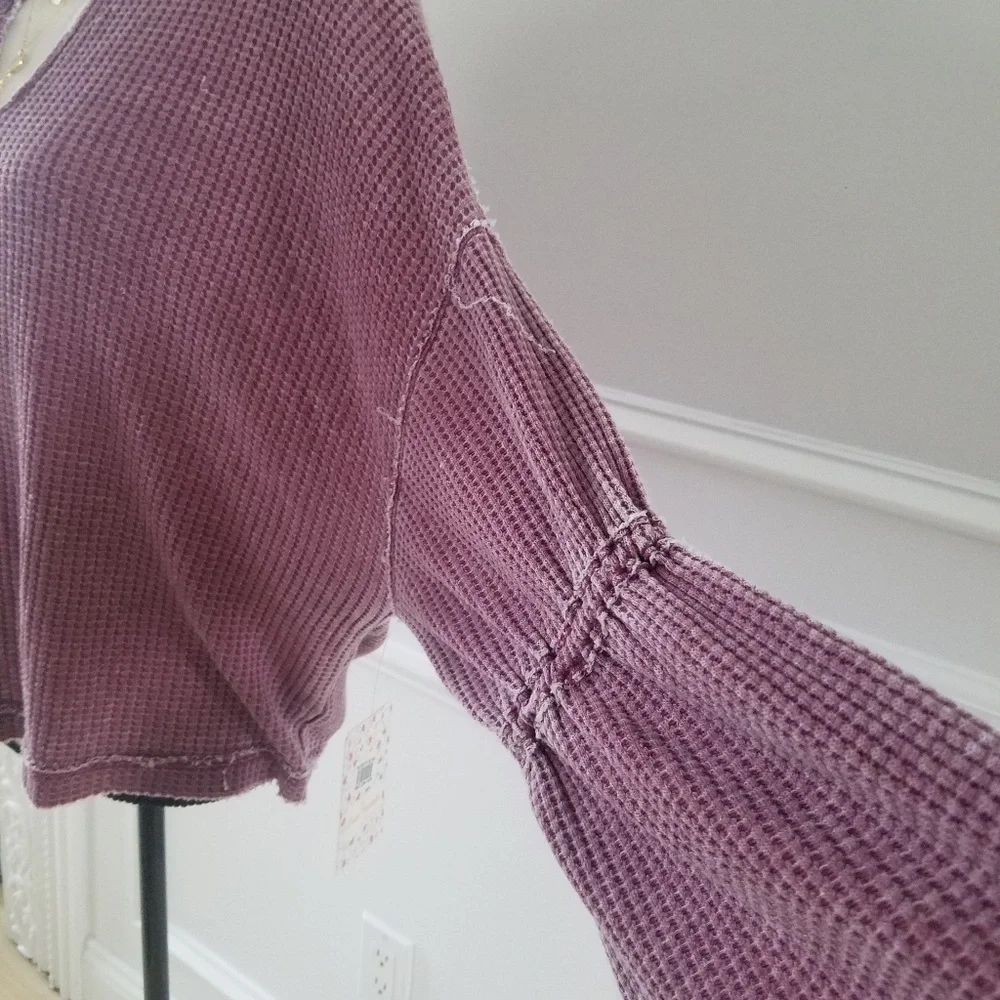 Free people flared sleeves blouse